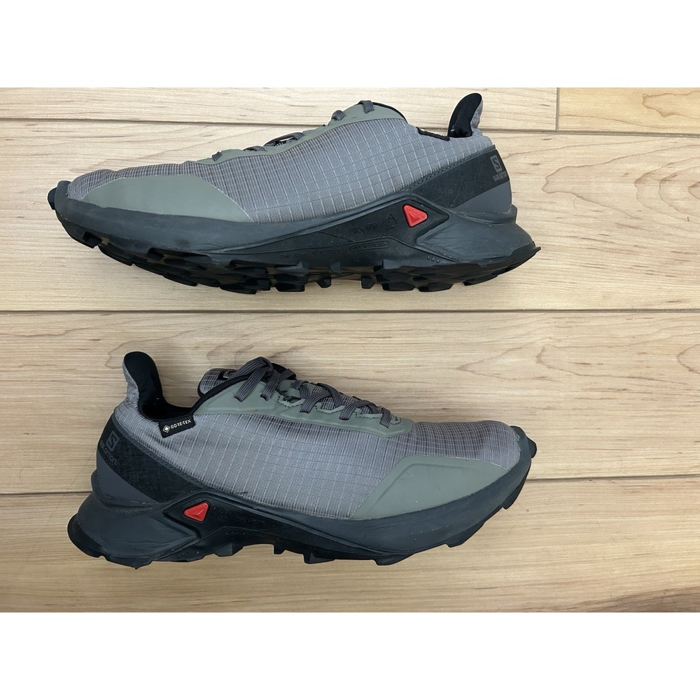 Men's Salomon Alphacross Blast GTX Trail Running Shoes Size 7.5 Gray